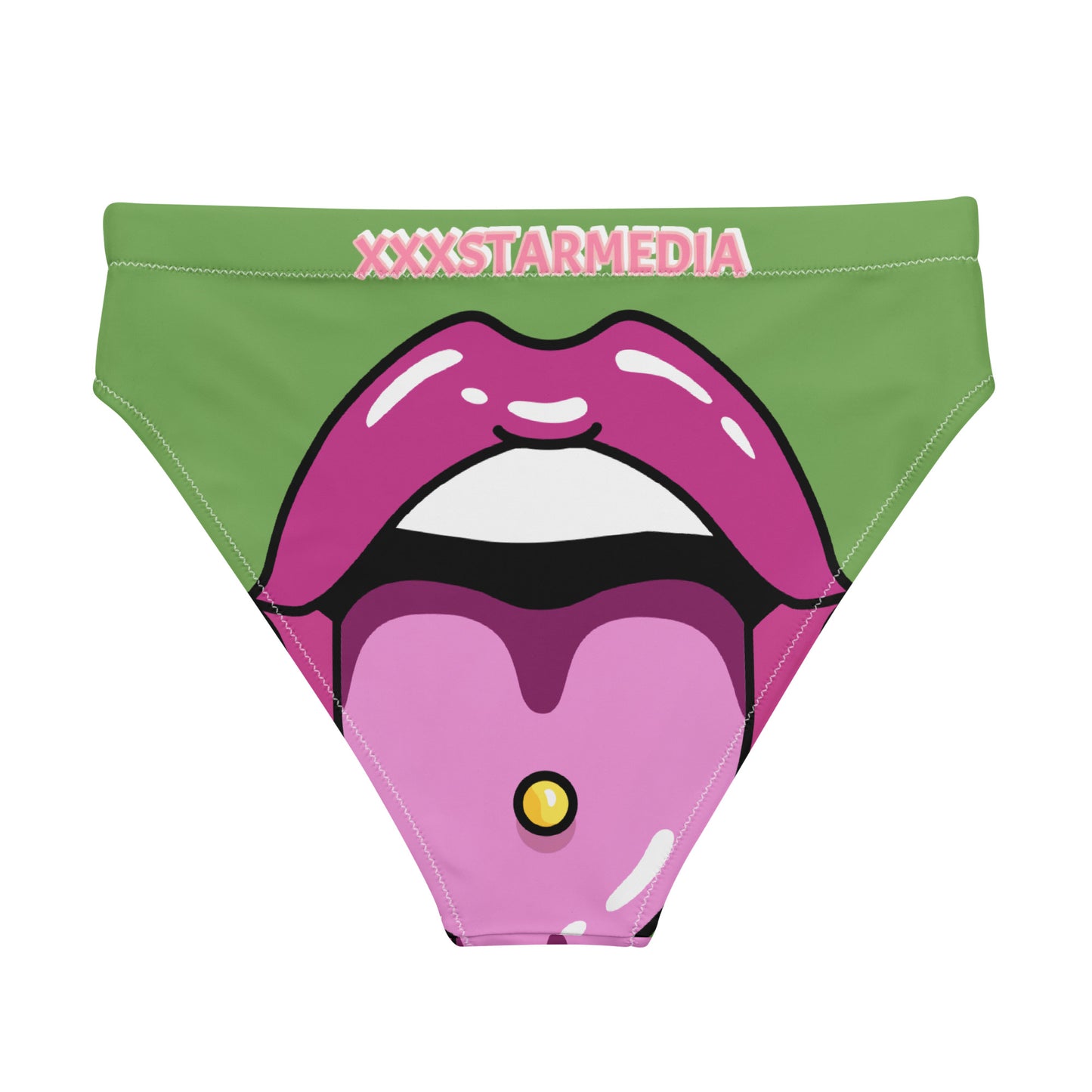 Recycled high-waisted bikini bottom