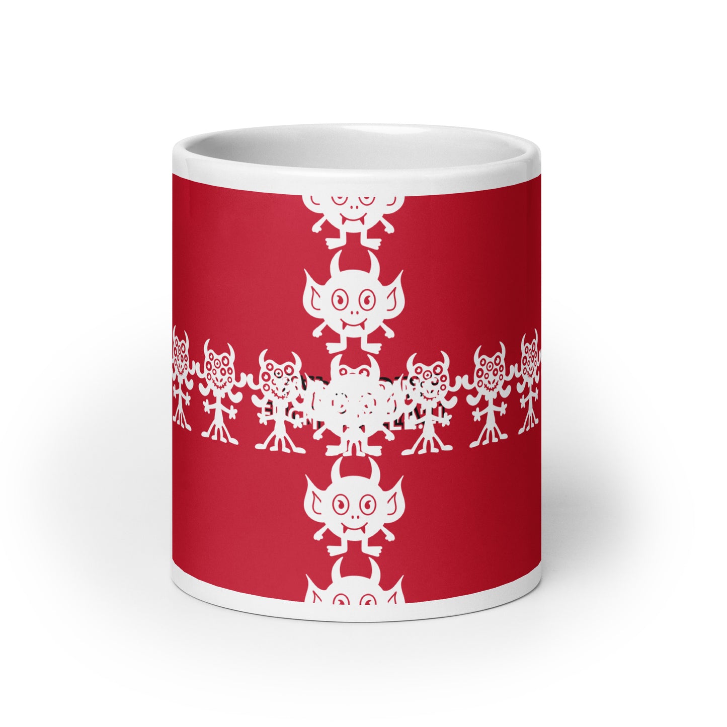 White glossy mug