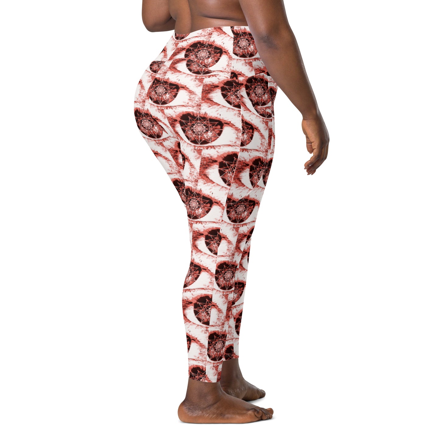 Crossover leggings with pockets