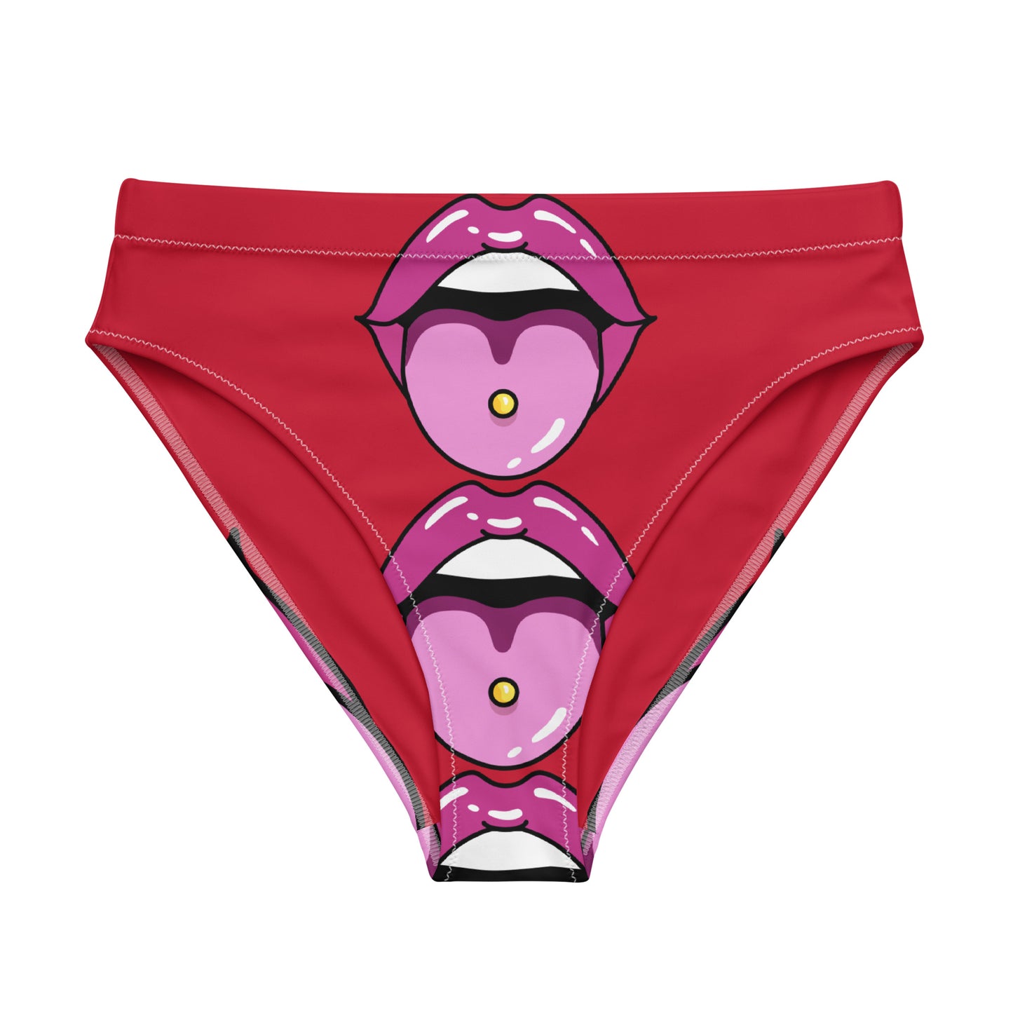 Recycled high-waisted bikini bottom
