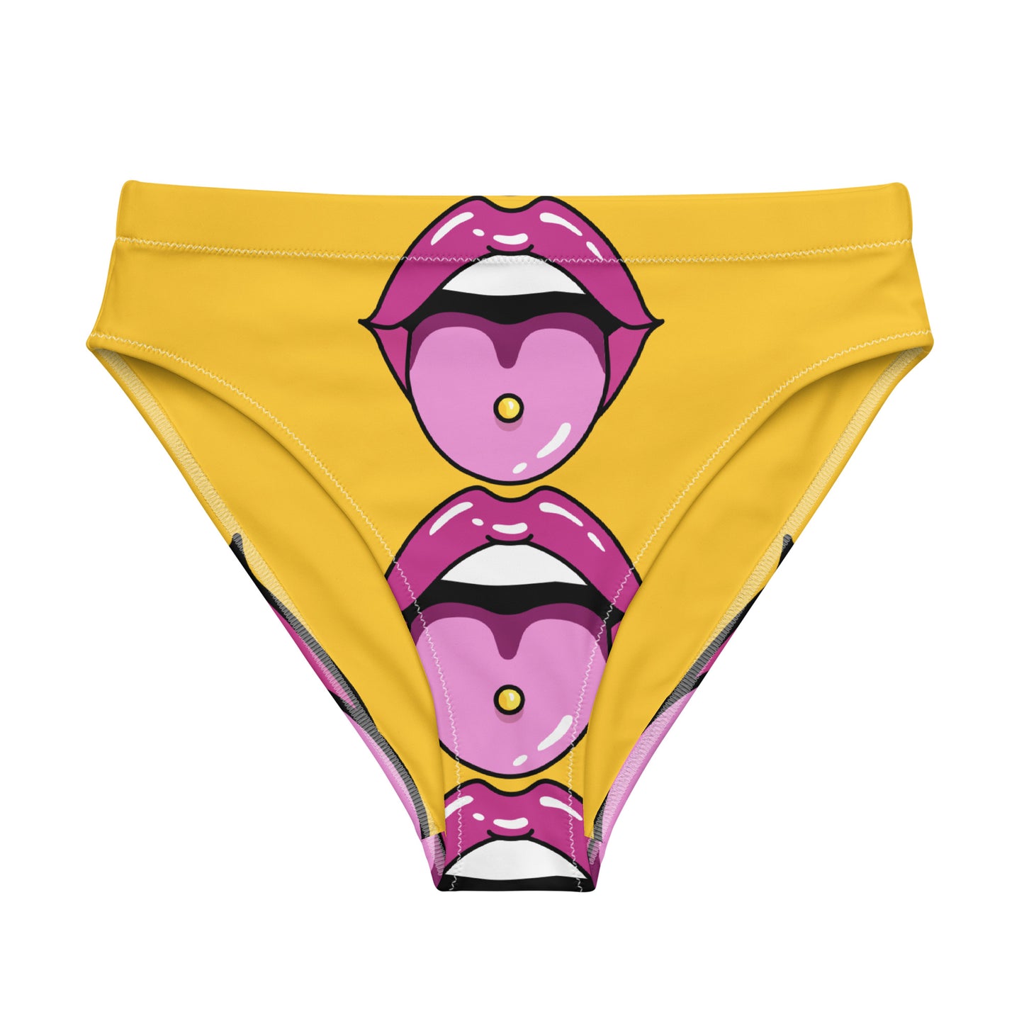 Recycled high-waisted bikini bottom