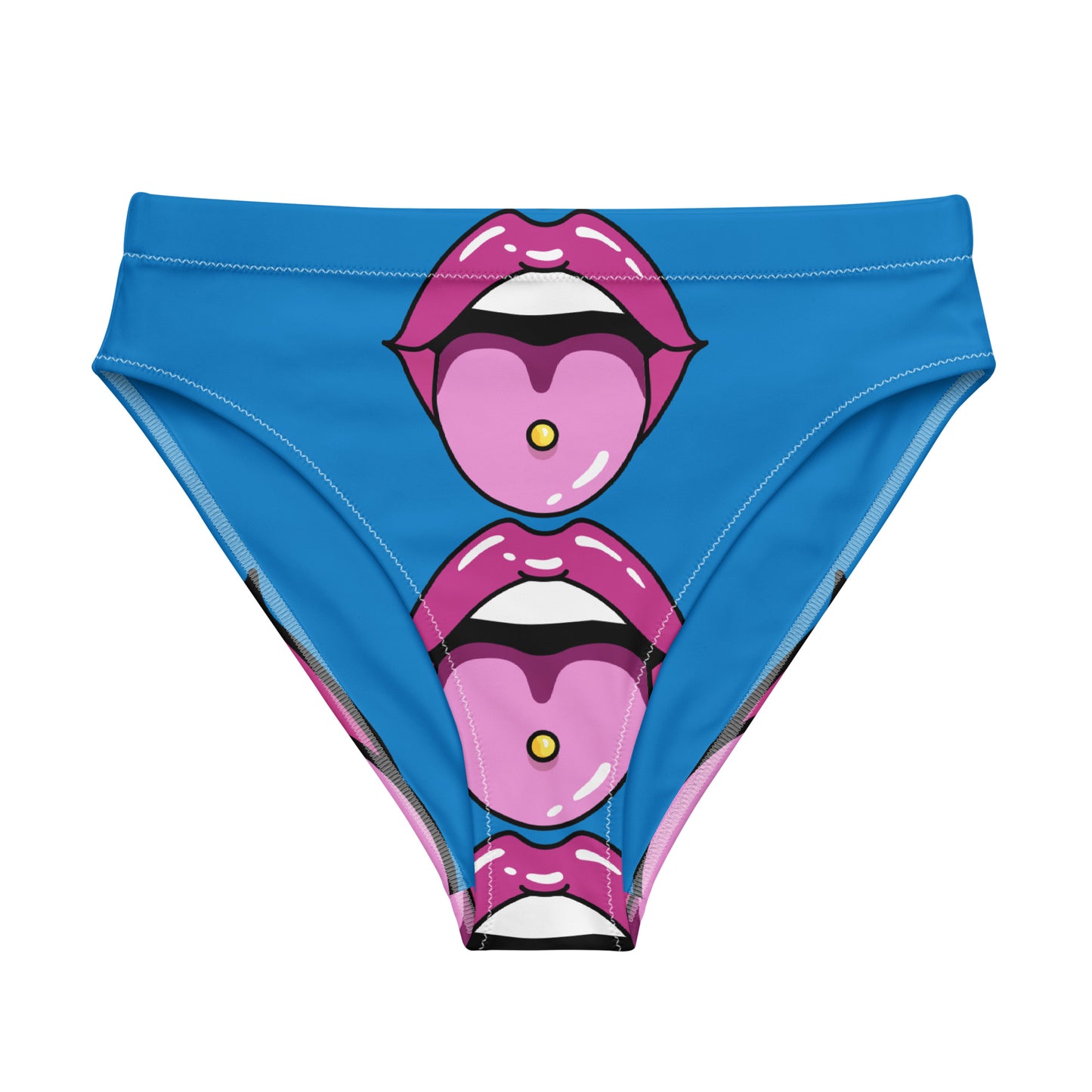 Recycled high-waisted bikini bottom