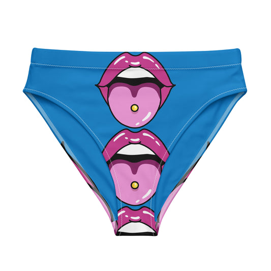 Recycled high-waisted bikini bottom