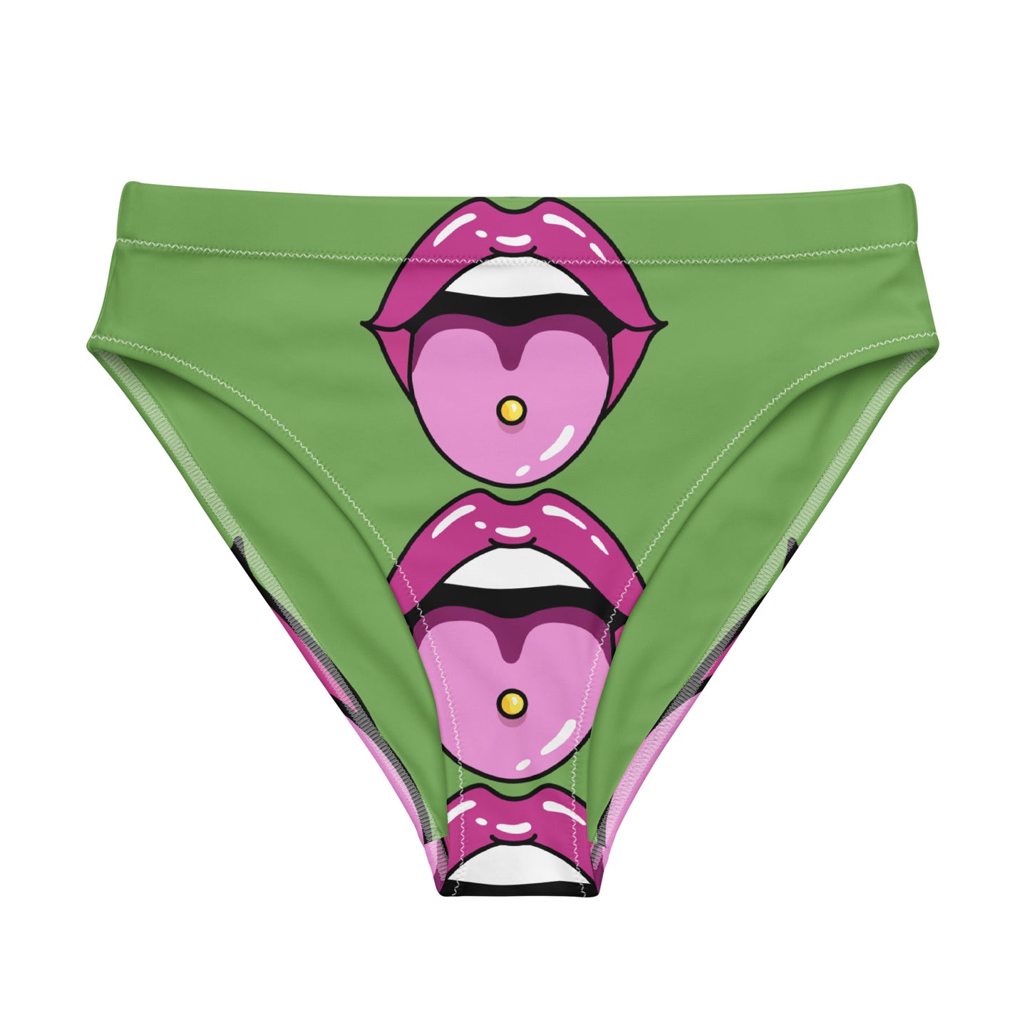 Recycled high-waisted bikini bottom