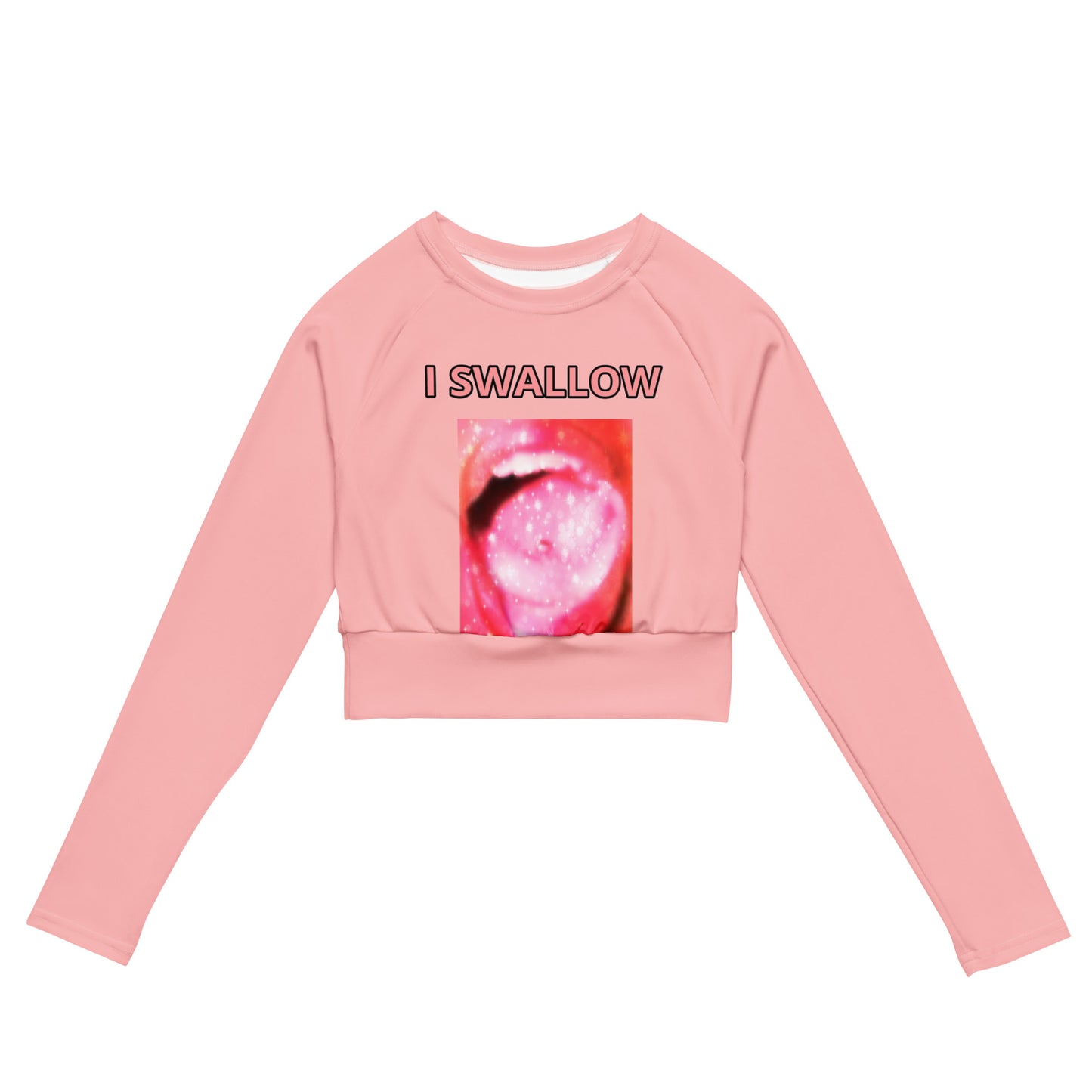 Recycled long-sleeve crop top
