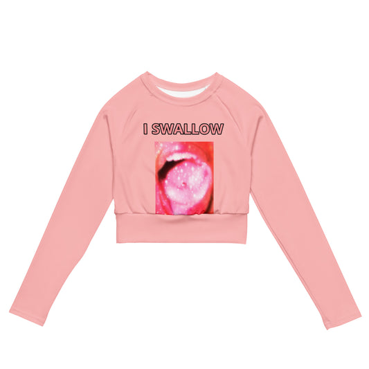 Recycled long-sleeve crop top