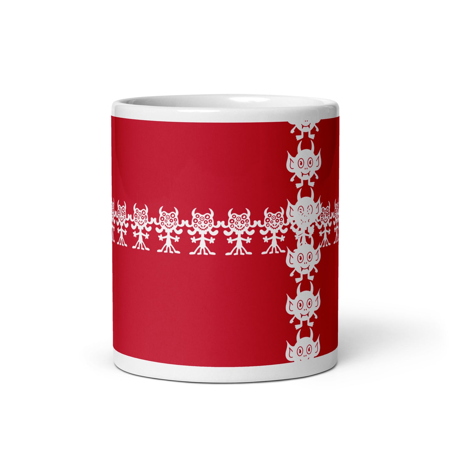 White glossy mug