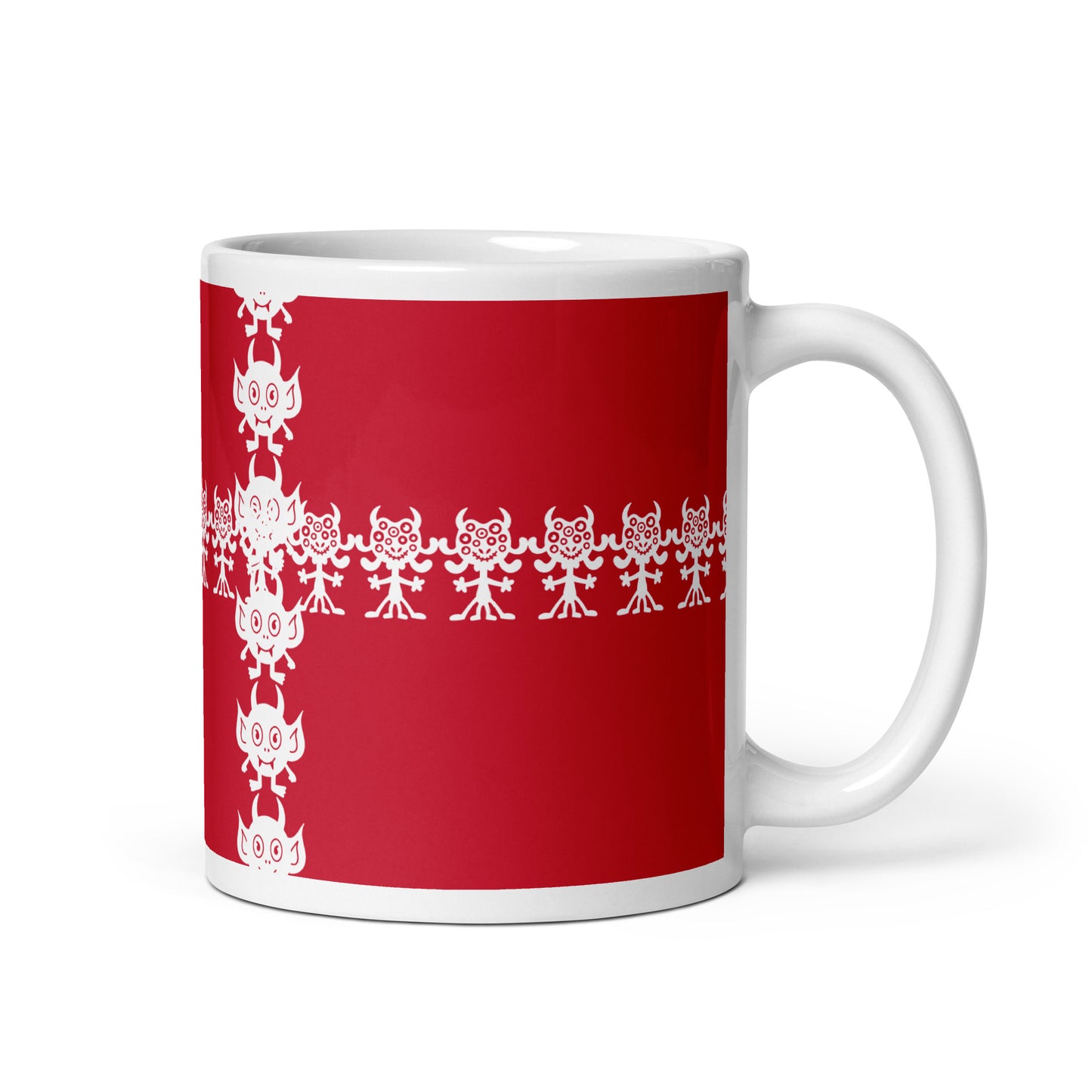 White glossy mug