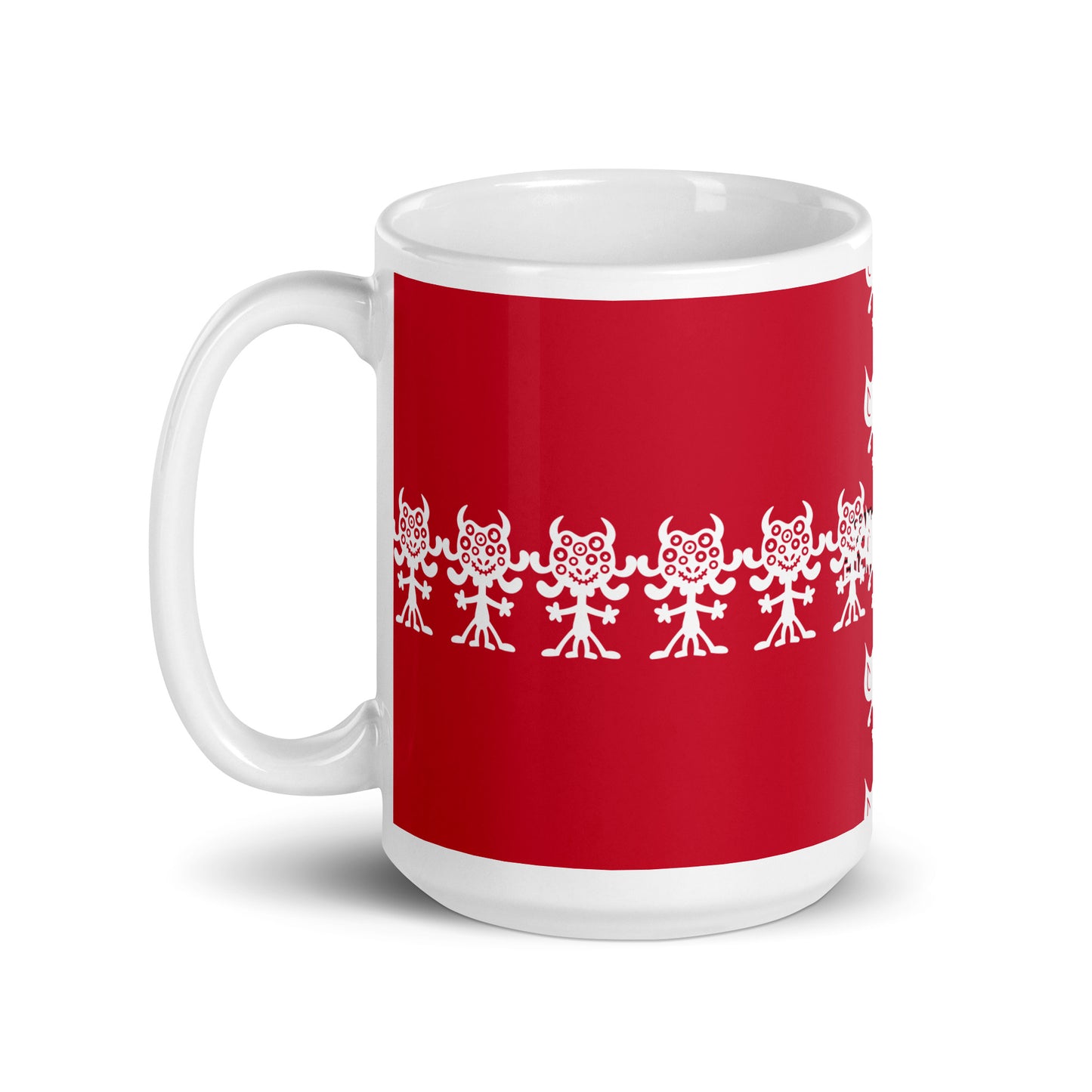 White glossy mug