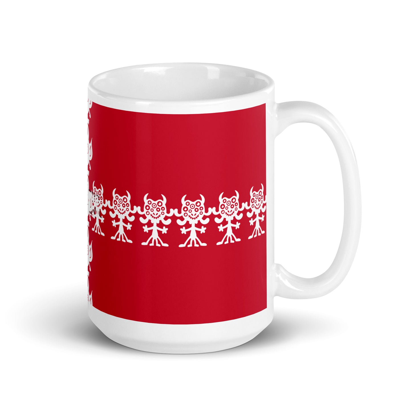 White glossy mug