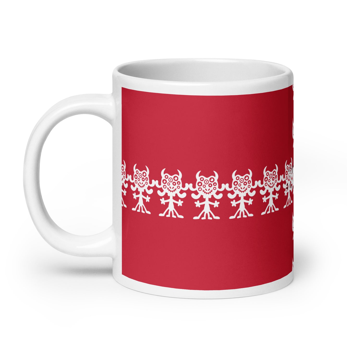 White glossy mug