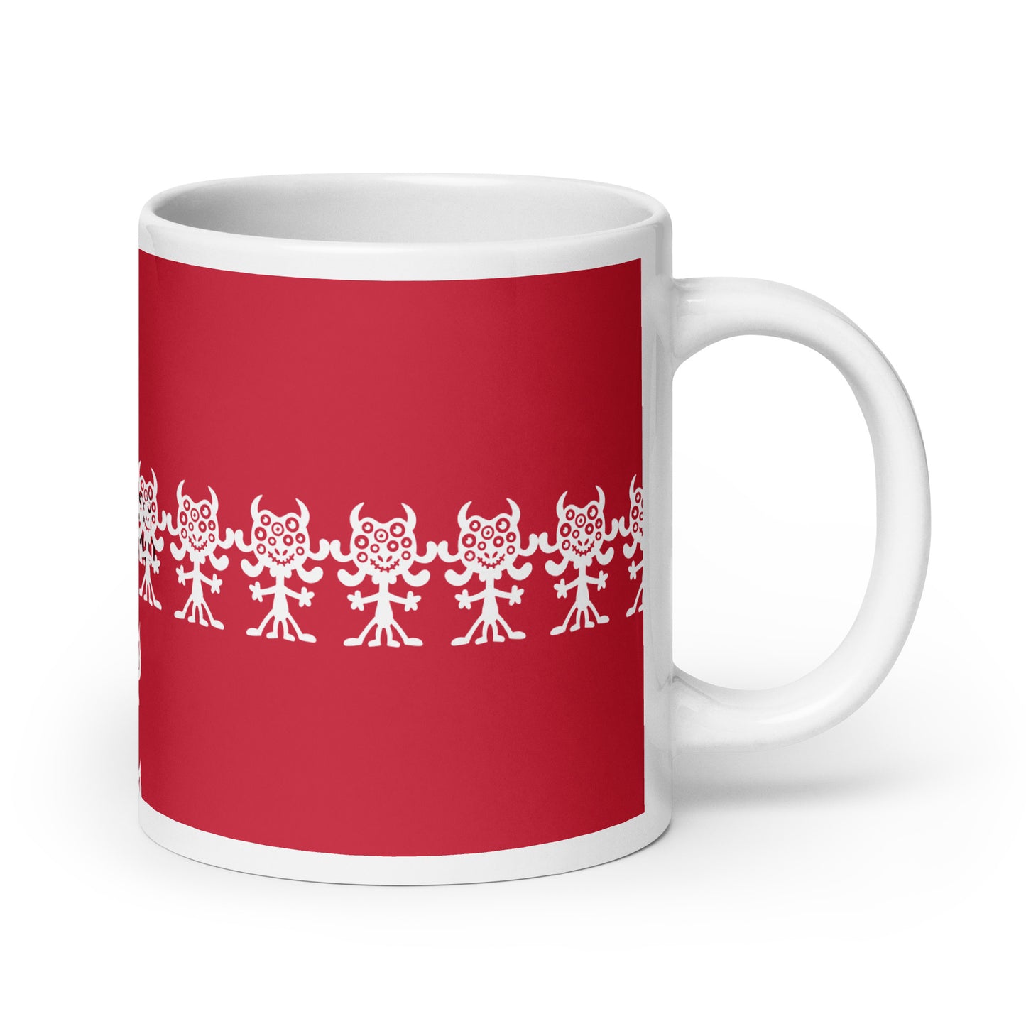 White glossy mug