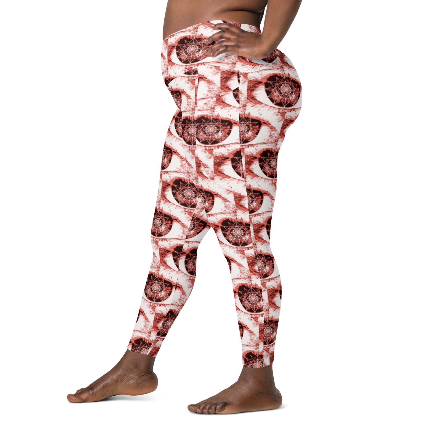 Crossover leggings with pockets