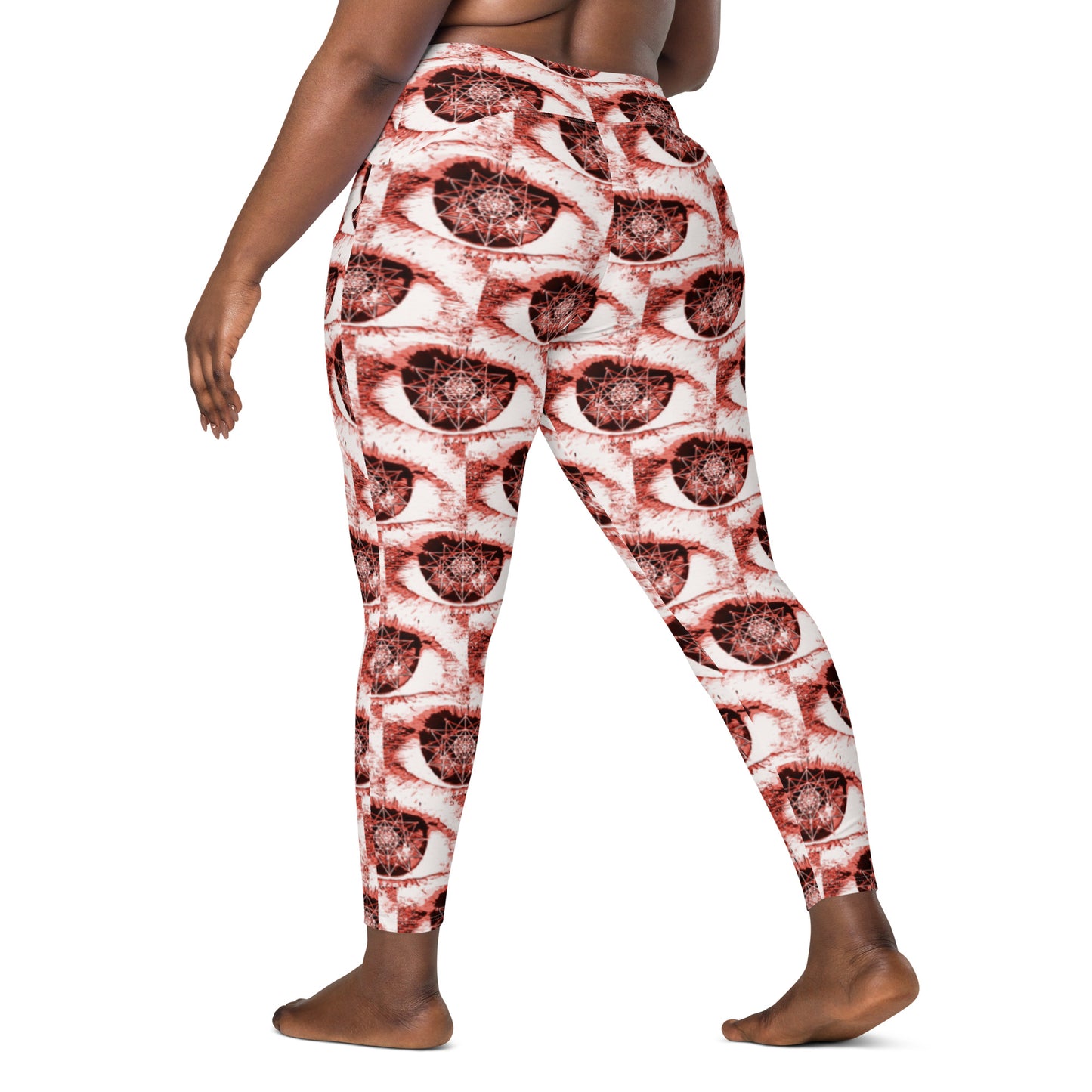Crossover leggings with pockets