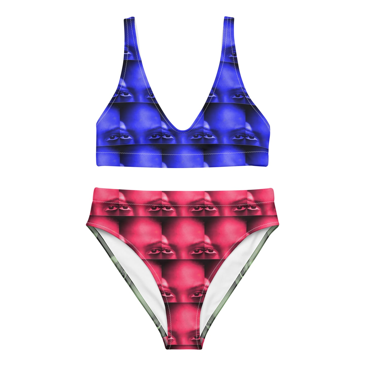 Recycled high-waisted bikini