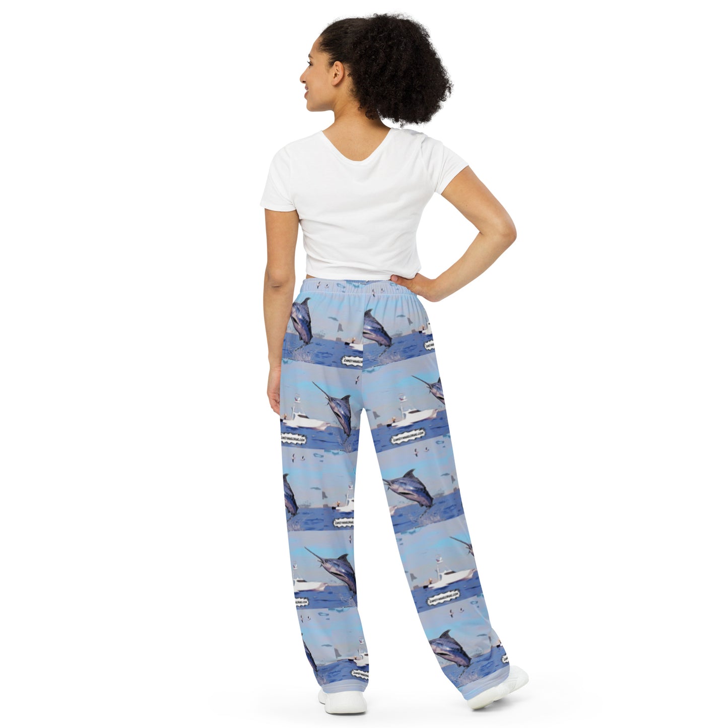 All-over print unisex wide-leg pants