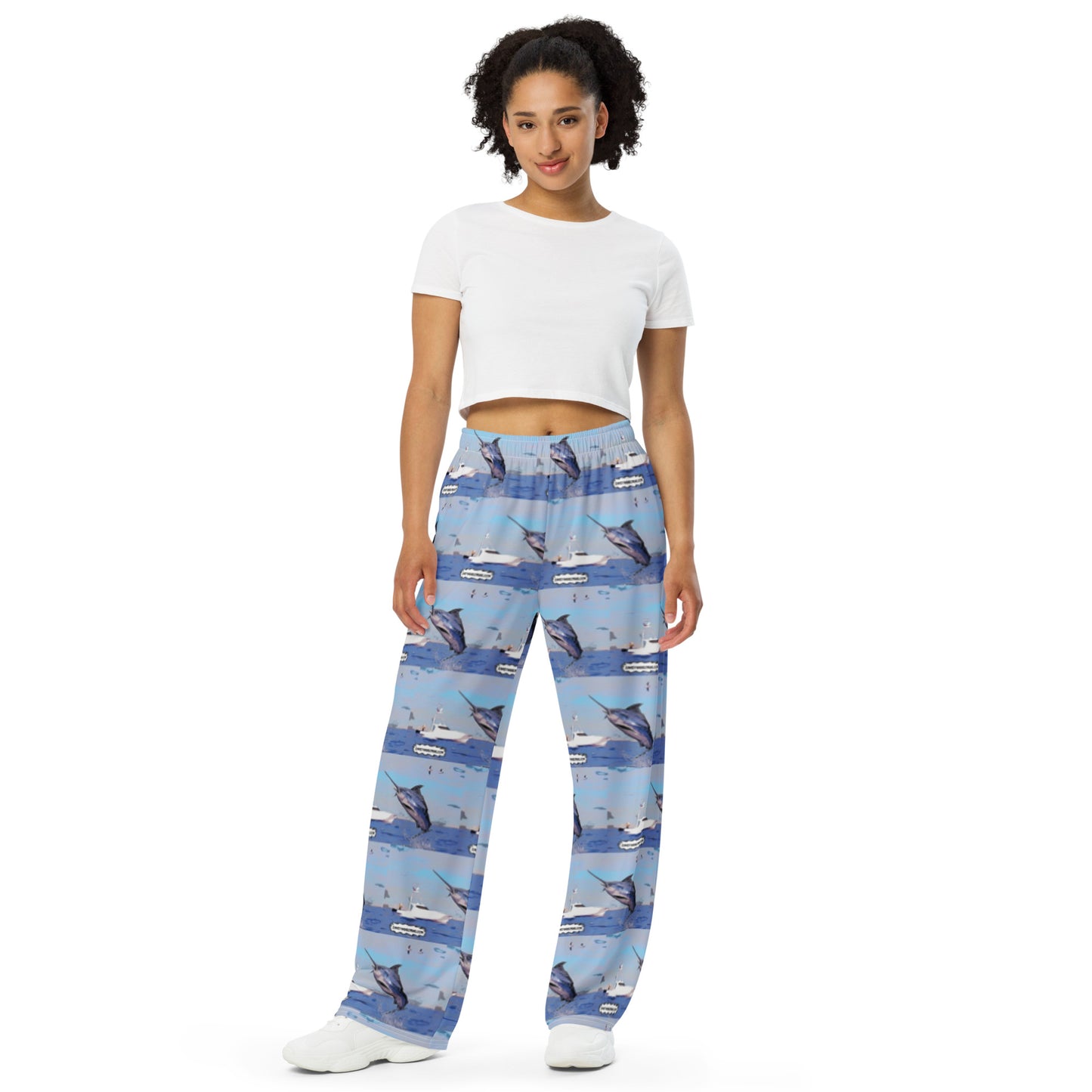 All-over print unisex wide-leg pants