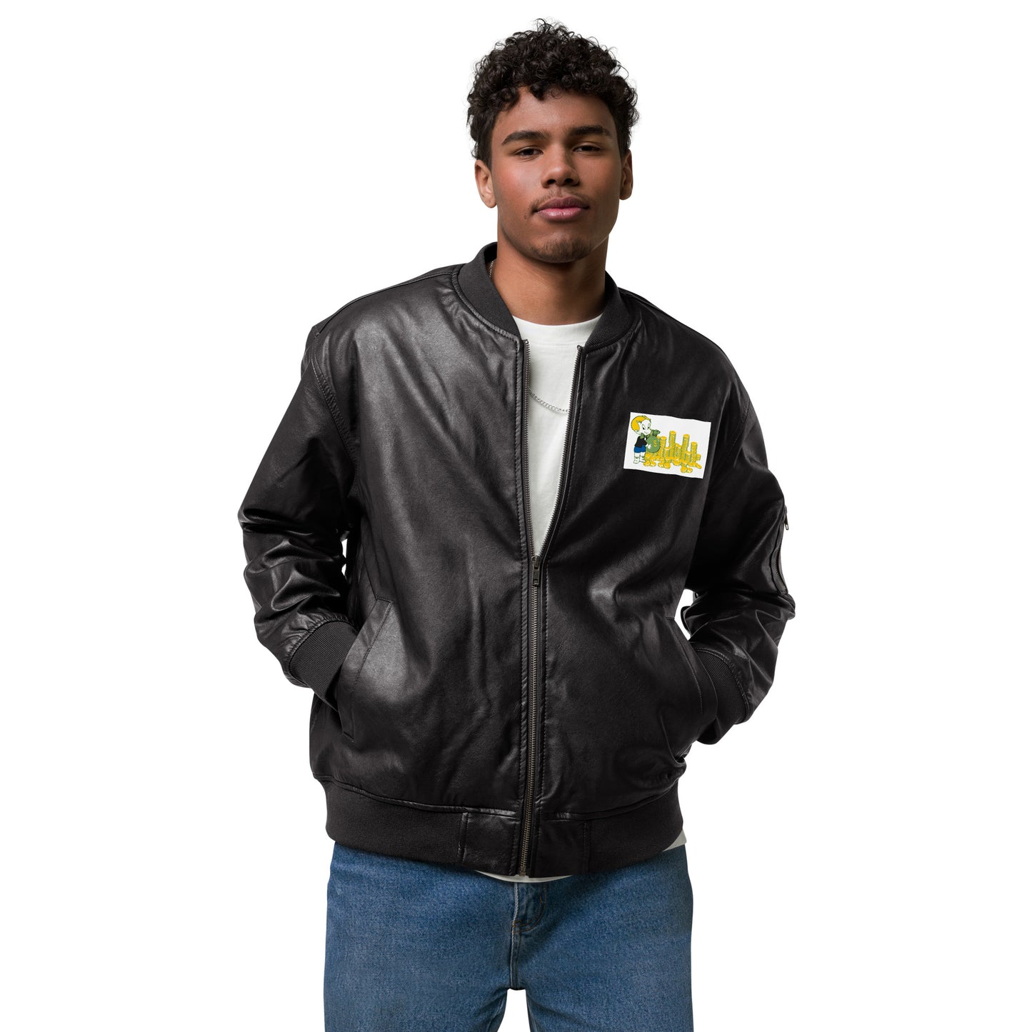 Leather Bomber Jacket