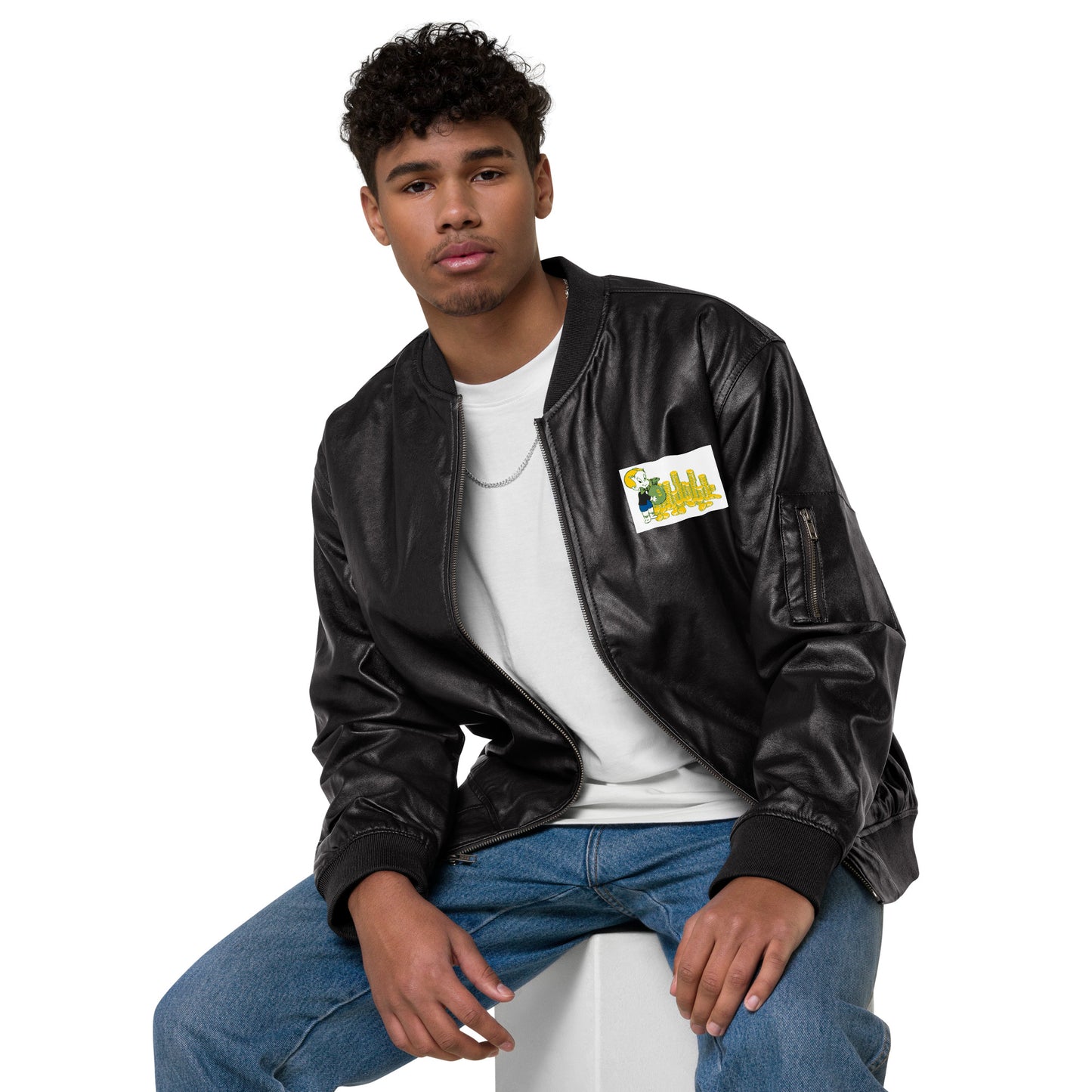 Leather Bomber Jacket