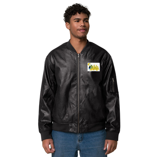 Leather Bomber Jacket