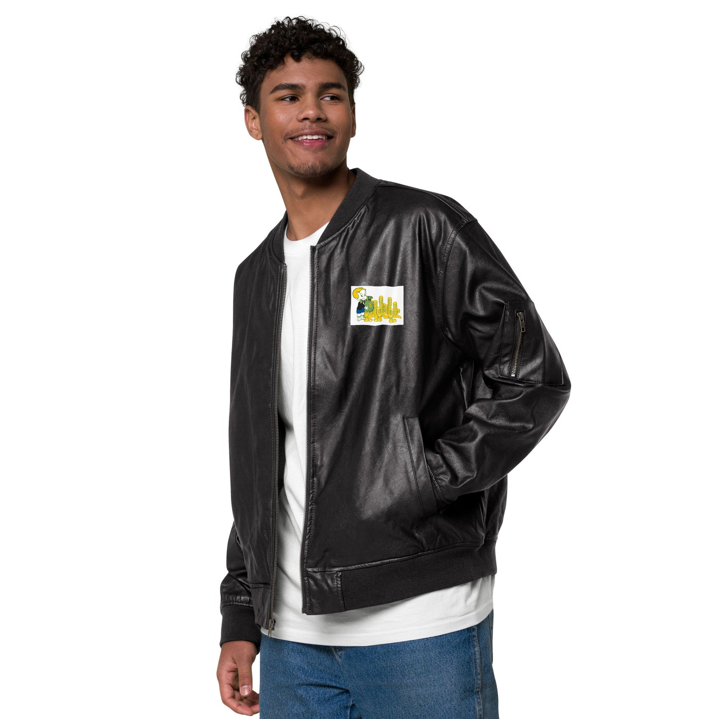 Leather Bomber Jacket
