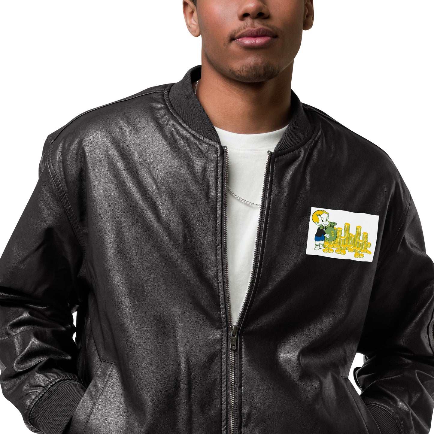 Leather Bomber Jacket
