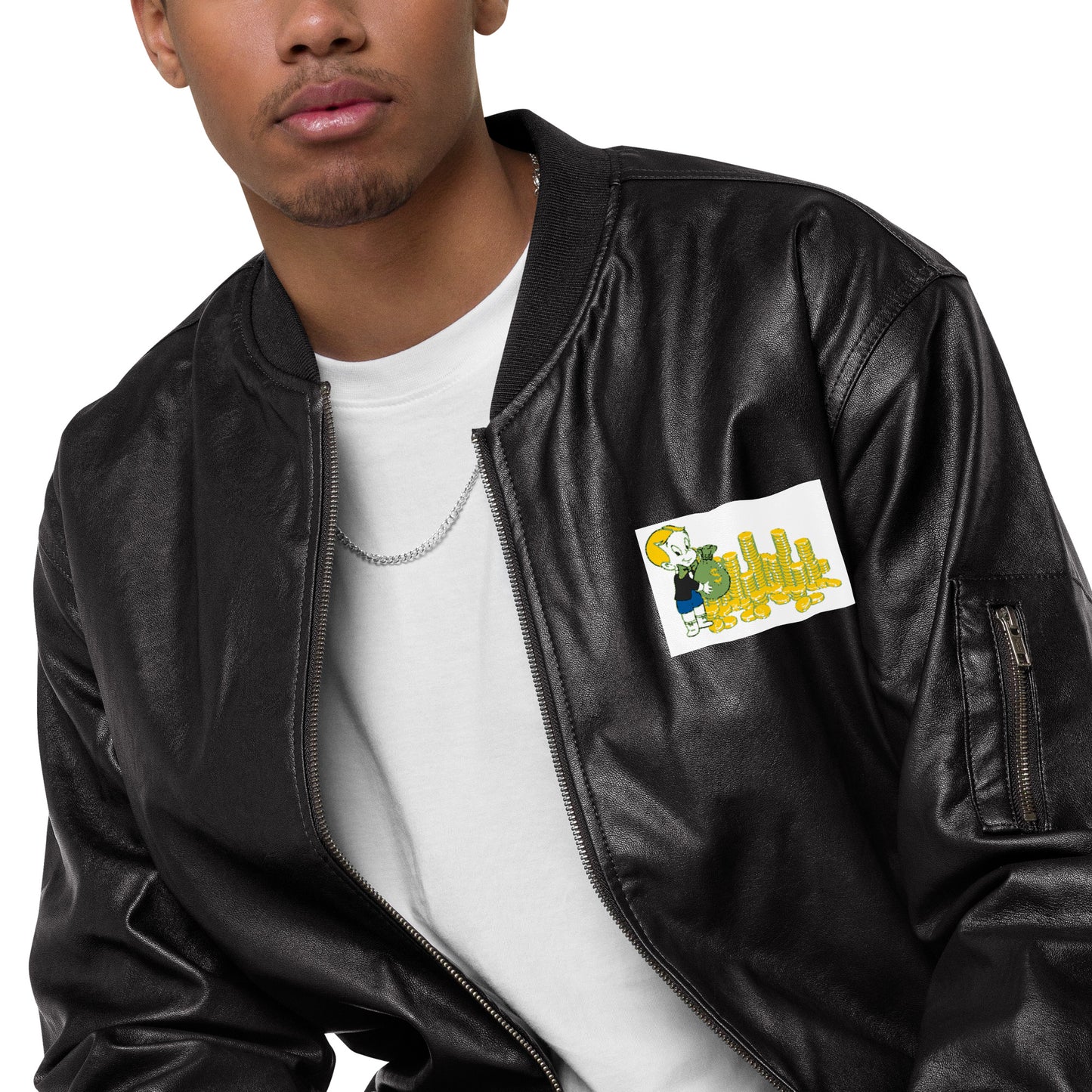 Leather Bomber Jacket