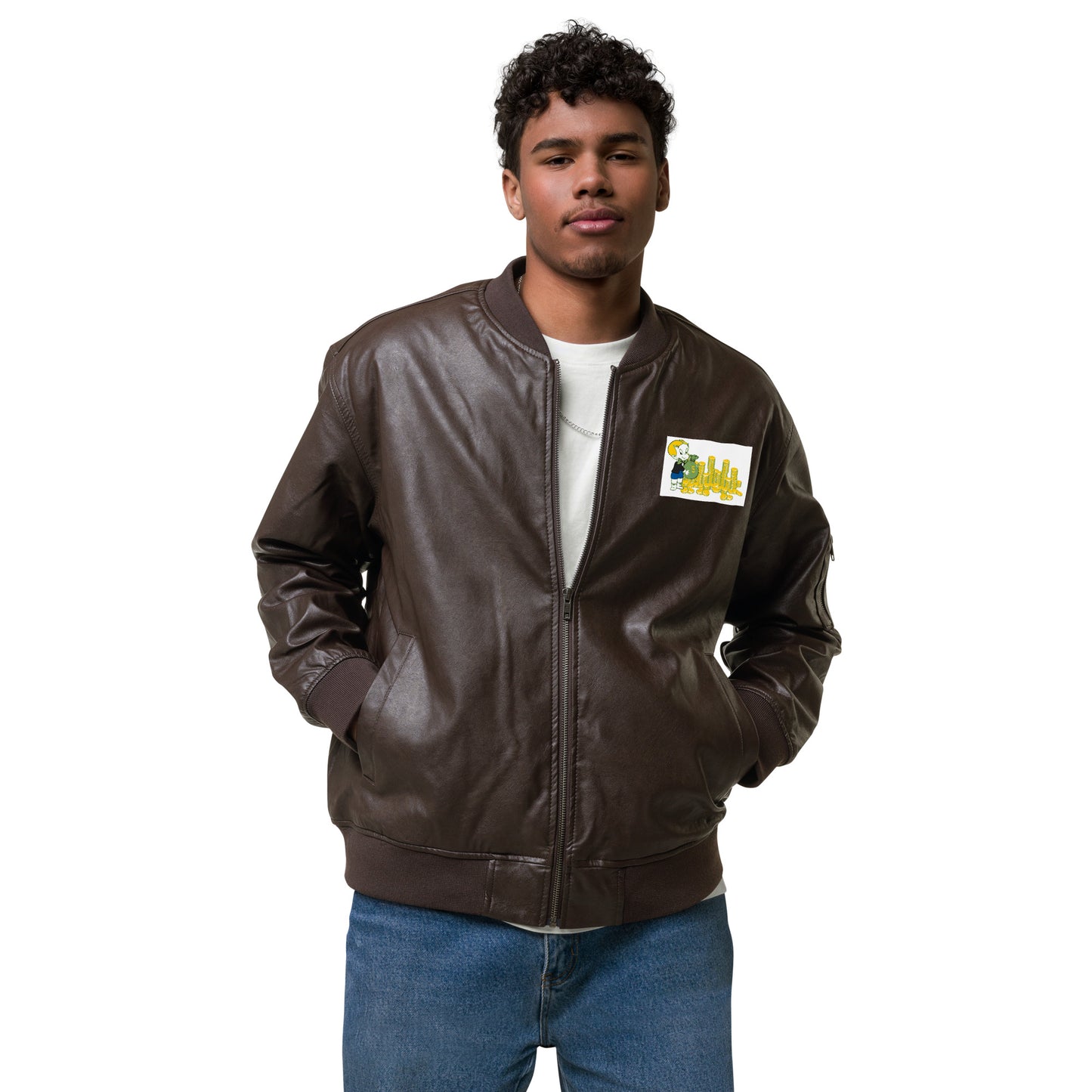 Leather Bomber Jacket