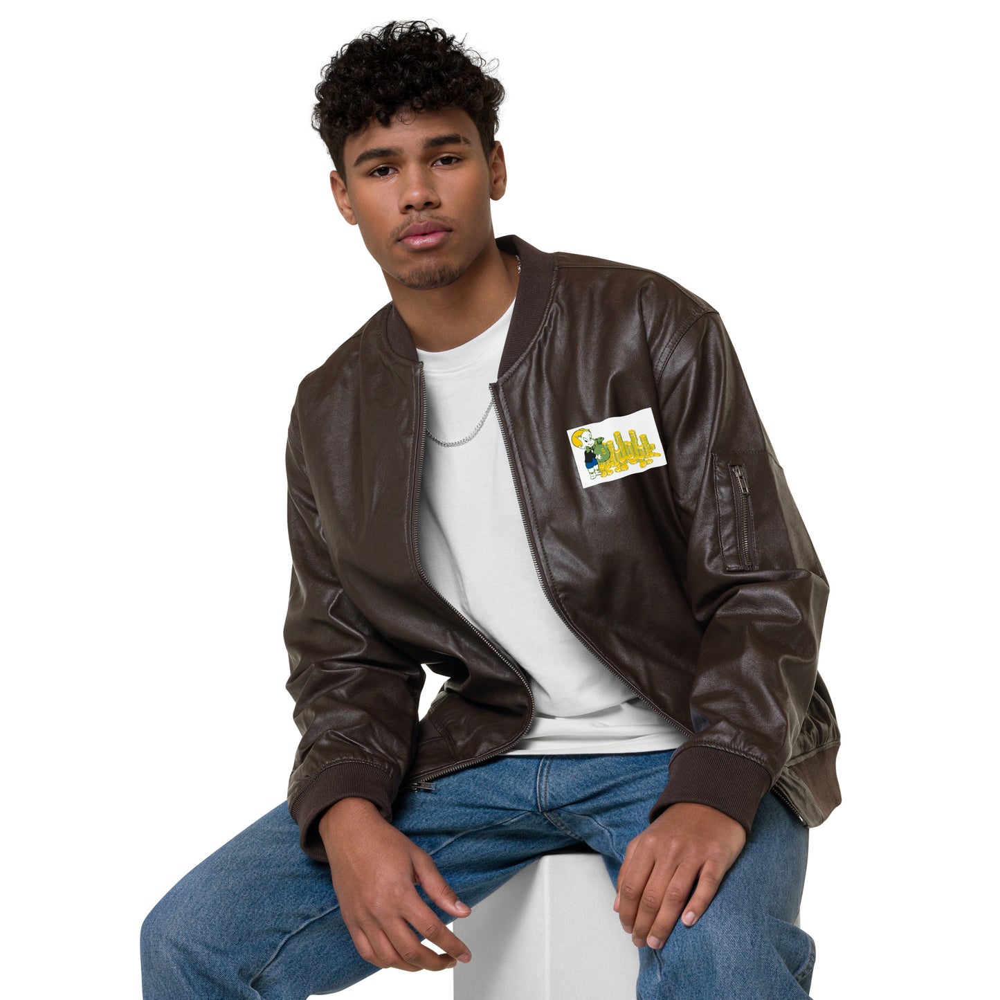Leather Bomber Jacket
