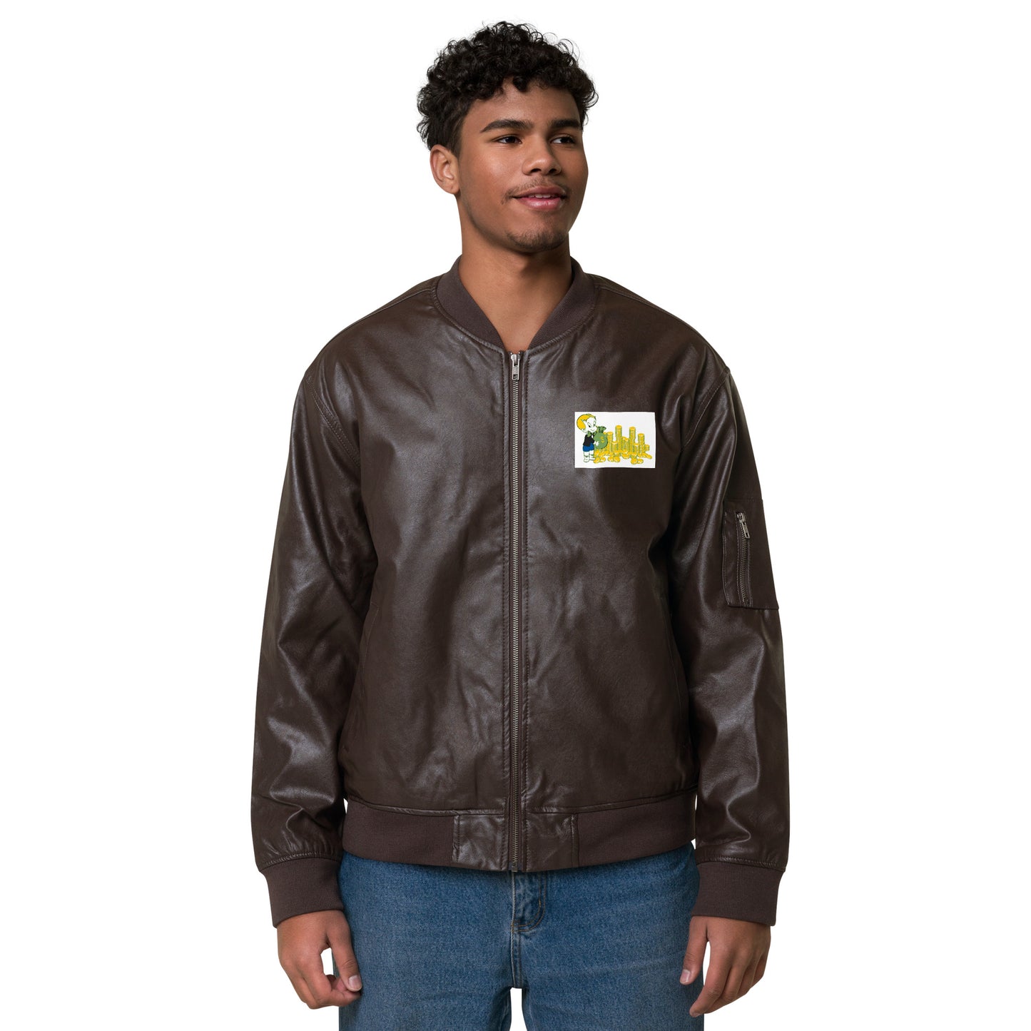 Leather Bomber Jacket