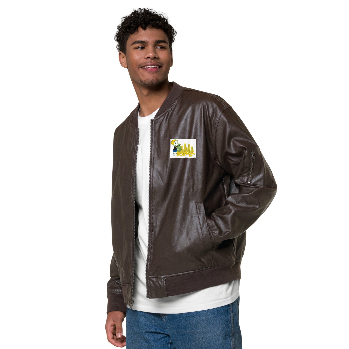 Leather Bomber Jacket