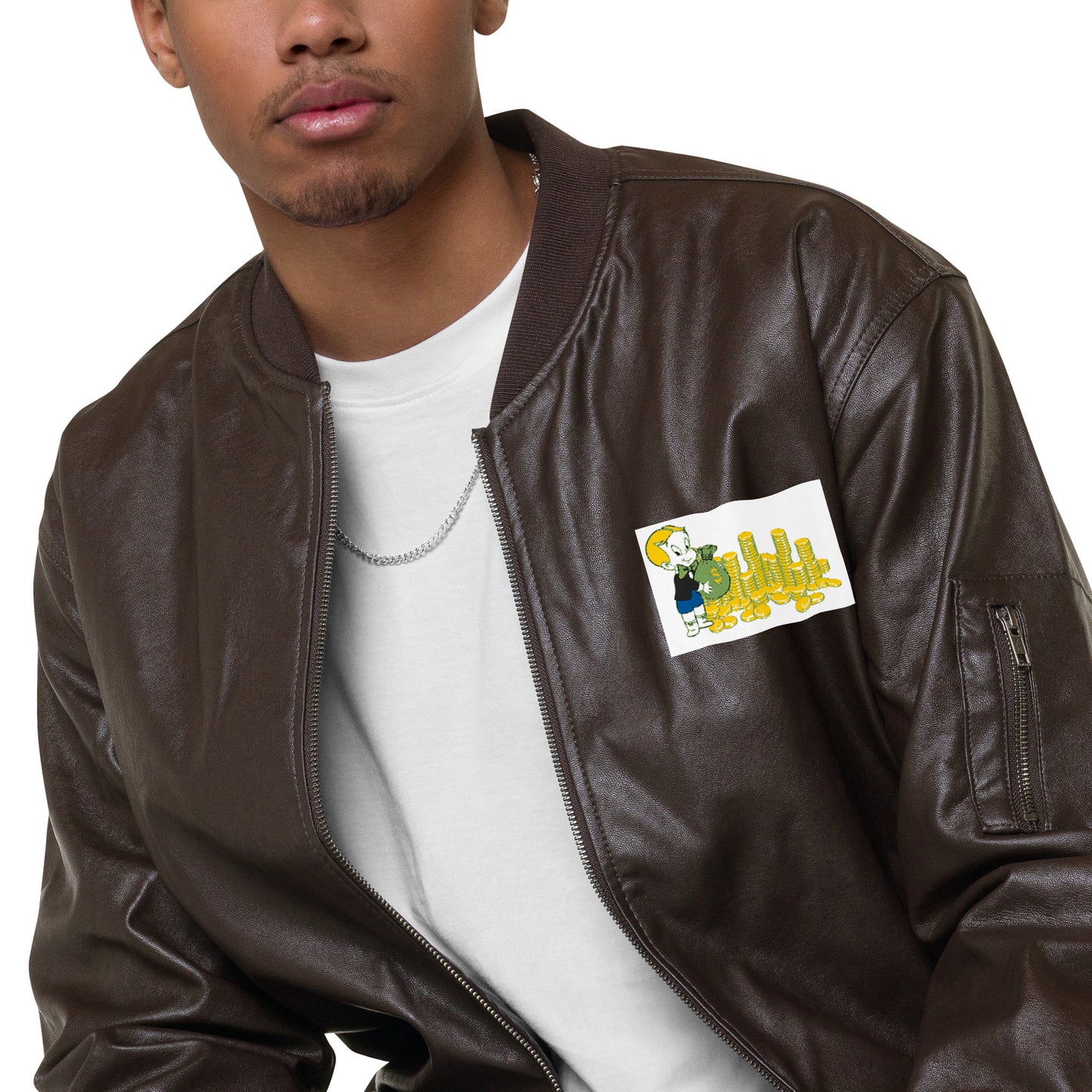 Leather Bomber Jacket