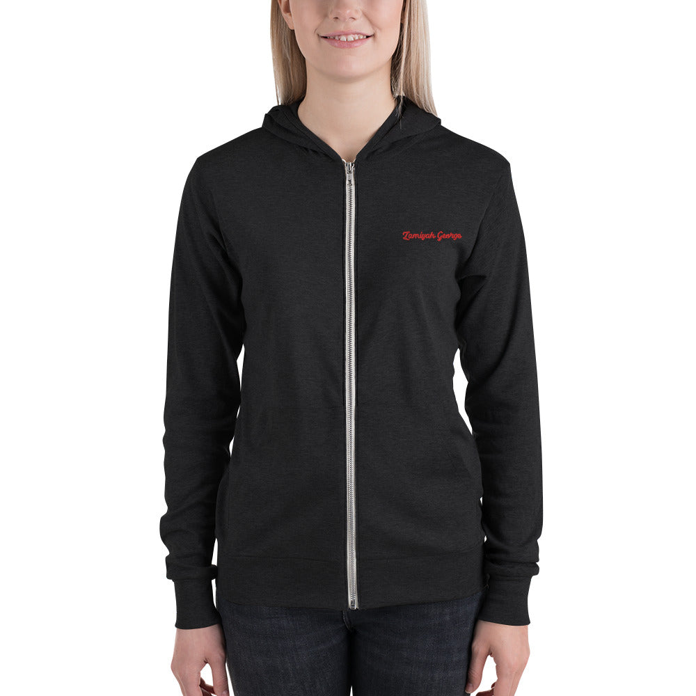 Unisex zip hoodie