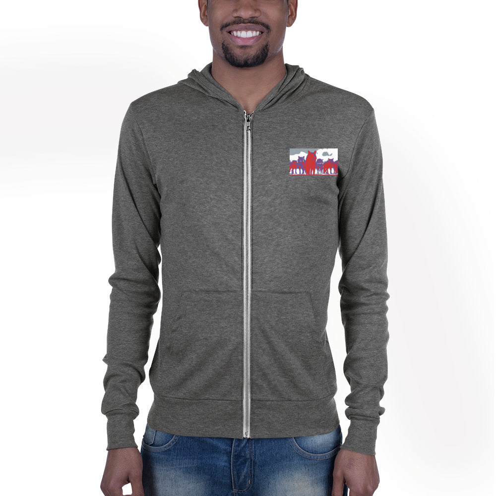 Unisex zip hoodie