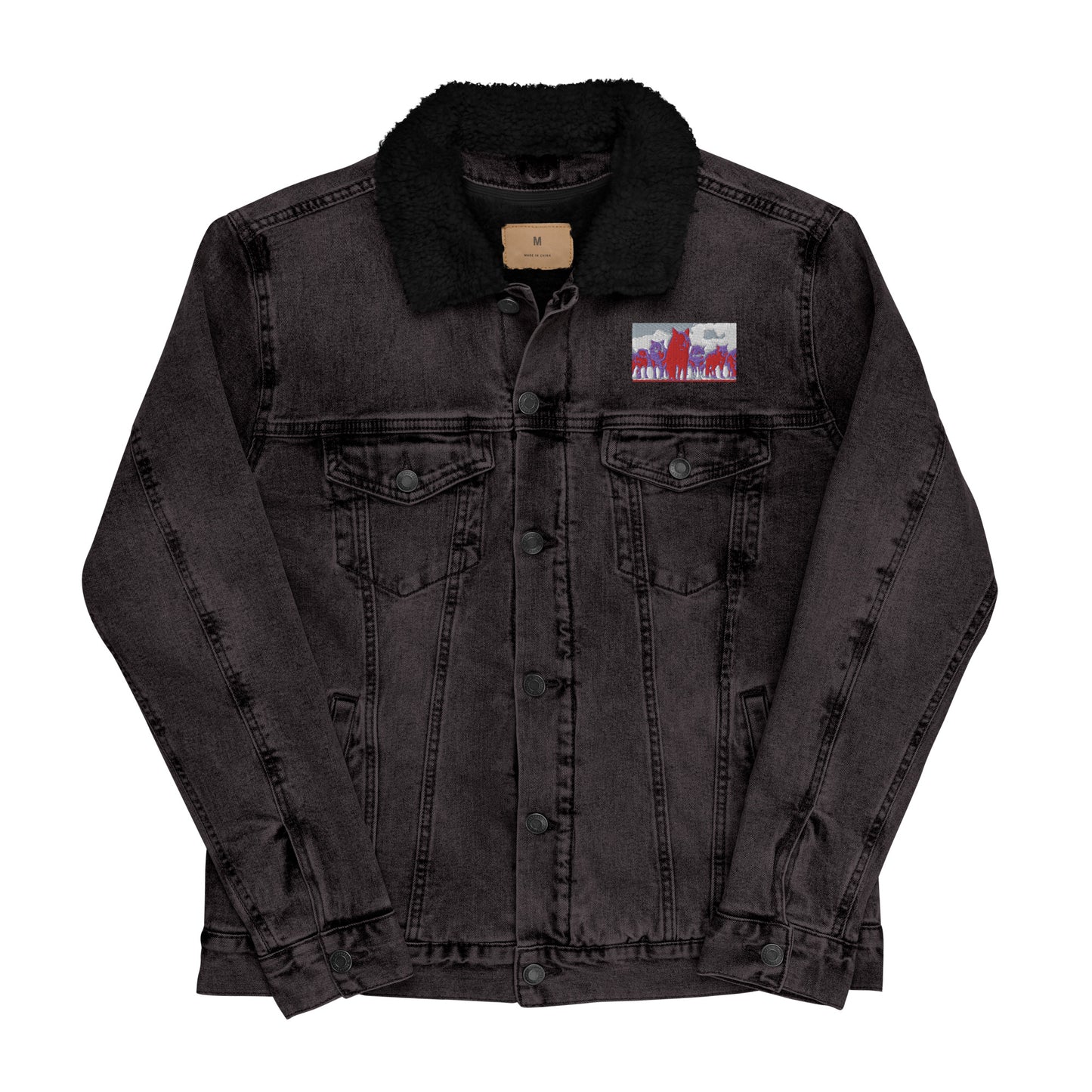 Unisex denim sherpa jacket